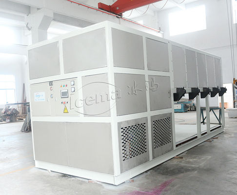 직접 냉각 블록 얼음 기계 1 냉각 액체 R22 / R404A 얼음 곰팡이 크기 380 * 180 * 1000mm 6450 * 2360 * 2530mm