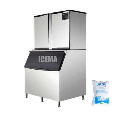 좋은 가격 ICEMA 1000KG 24H 코플랜드 압축기로 자동 1톤 얼음 큐브 제조 기계 온라인으로