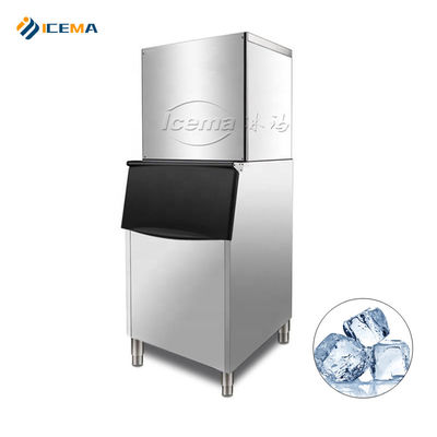 200KG 300kg 400kg 500kg ICEMA 얼음 큐브 메이커 기계 760*830*1780mm 얼음 크기 22x22x22mm