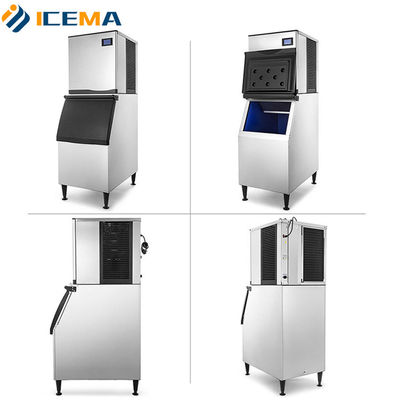 200KG 300kg 400kg 500kg ICEMA 얼음 큐브 메이커 기계 760*830*1780mm 얼음 크기 22x22x22mm