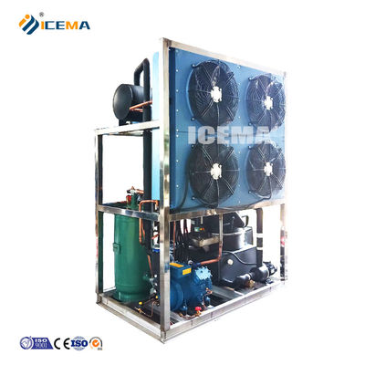 8.66KW 튜브 얼음 메이커 화학 공장에서 바를 위한 편리하고 내구성