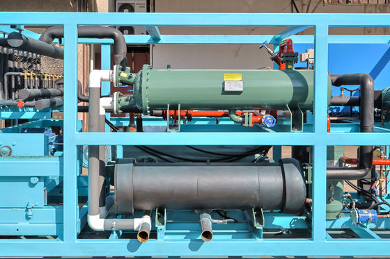 공기/물 냉각 20톤 블록 얼음 제조 기계 맞춤형 산업 얼음 85.5KW