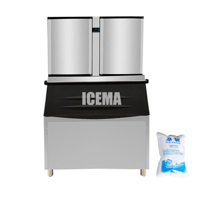 주문 가장 많이 팔리는 1000kg 출력 아이스 큐브 메이커 기계 상업용 스테인레스 스틸 독립 online manufacture