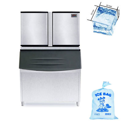 주문 상업용 큐브 아이스 머신 1000kg/day 공기 물 냉각 PLC 제어 online manufacture
