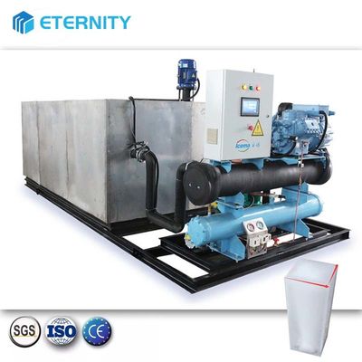 주문 500kg/day-50t/day 공기 냉각 콘덴세이션으로 자동 소금 덩어리 얼음 기계 online manufacture