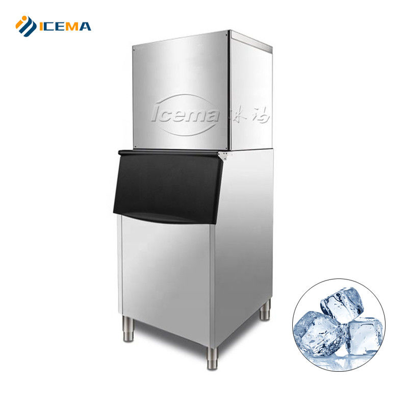 200KG 300kg 400kg 500kg ICEMA 얼음 큐브 메이커 기계 760*830*1780mm 얼음 크기 22x22x22mm