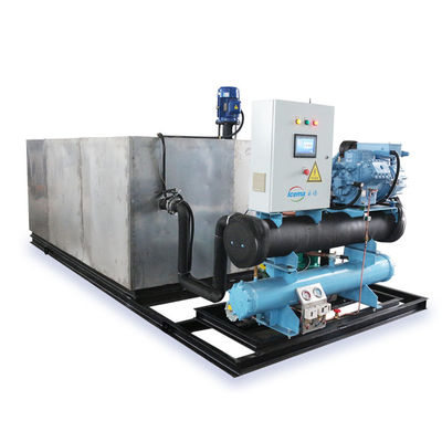 좋은 가격 19.75KW 다기능 2T 5T 10T 20T 5000kg 얼음 생산을 위한 소금 덩어리 얼음 공장 온라인으로